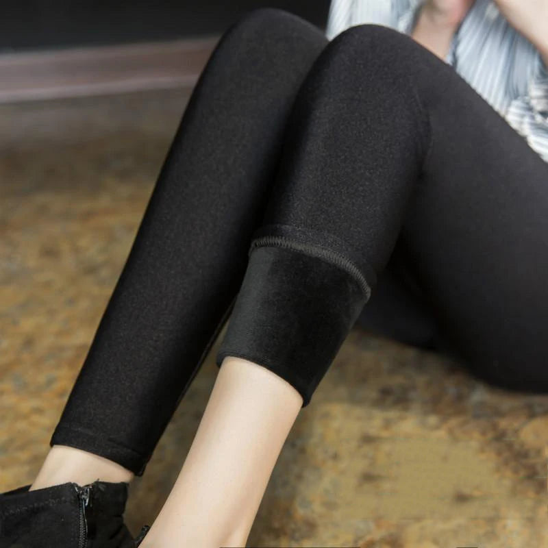 APHROLA Fleece Leggings Warm Tights Woman Thicken Pantyhose Female Thermal Pants High Waist Leggins Winter Women Legging