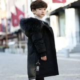 Winter Boys Thicken Long Jackets For kids 4-16Y Keep Warm Casual Hoodies Kids Coats Long Sleeve Children Windbreaker Outerwear Boy Jacket - Girl Jacket