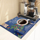 Coffee Machine Mat Bar Dishwashing and Drainage Mat Silicone Table Mat Insulated Coffee Machine Special Mat Dining
