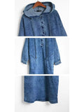 New Dresses for Woman Autumn Korean Fashion Large Size LOOSE Long Dresses Versatile Denim Robe Hooded New In Dresses Women Casual - Women Plus Size Clothing