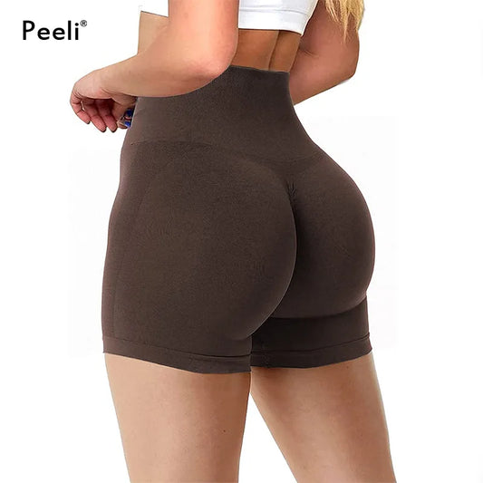 High Waist Amplify Seamless Shorts Women Scrunch Butt Yoga Shorts Push Up Gym Shorts Athletic Booty Workout Short Women Clothing Girls Short - Women Leggings