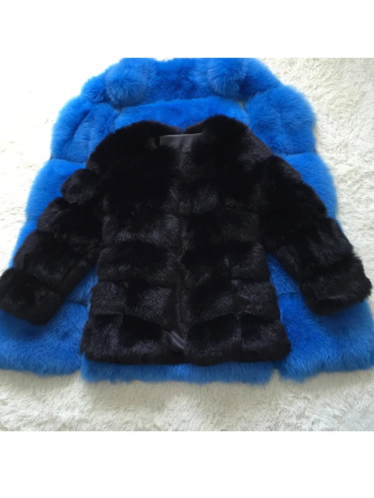 ZADORIN New Luxury Splicing Long Faux Fur Coat Women Thick Warm Winter Fashion Fluffy Faux Fur Women Jacket Coats for Women Outerwear