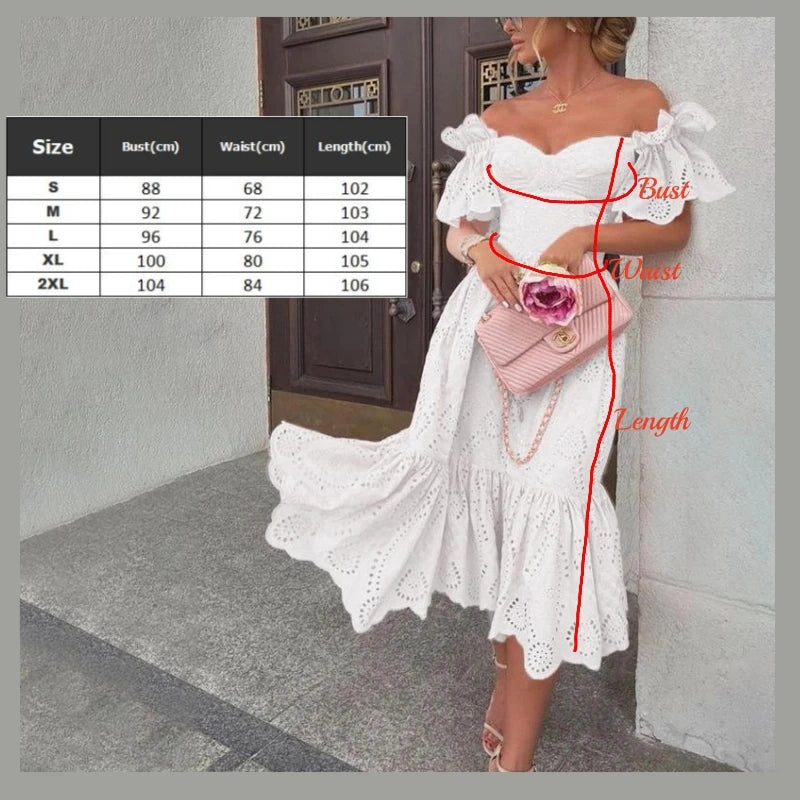 Vacation Sexy One-shoulder Polka Dot Short Trumpet Sleeve Mermaid Skirt Solid Maxi Dress Vestidos Women Homecoming