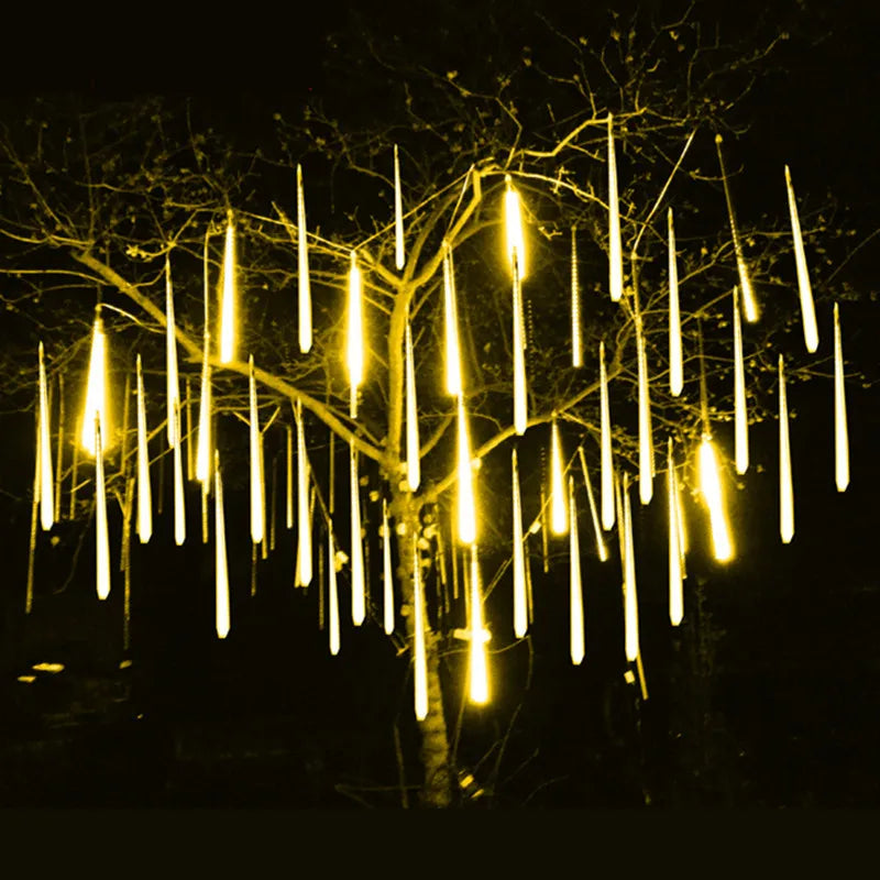 Meteor Shower Rain LED Fairy String Lights Festoon Street Garland Christmas Decorations for Home Outdoor Wedding New Year Decor - Home Improvement - Electronic Accessory