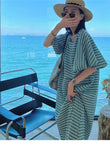 Fashion Square Neck Plaid Puff Sleeve Loose Casual Dress Summer Women Korean Ladies Chic 2023 New Dresses Elegant Woman Dress