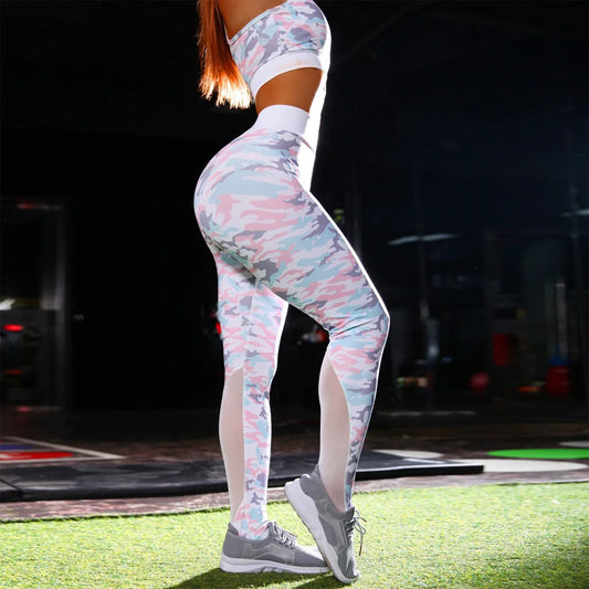 Fitness Sport Suits Women’s Yoga Polyester Set Sexy Workout Wear Female Tracksuits Outdoor Athletic Clothing