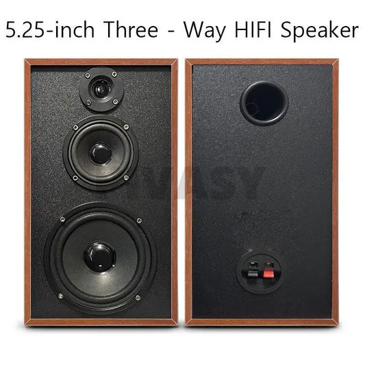 5 Inch High School Low Three-Way Speaker Bass Silk Film Tweeter Bookshelf Speaker Passive Monitor Fever Sound Box Home Audio