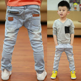 Kids Big Long Stretch Joker Spring Pencil Loolike Autumn Denim For Boys Jeans