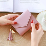 Mini Tassel Wallet Fashion Purse Female Short Mini Wallets Korean Students Lovely Purse Female Small Wallet for women purse