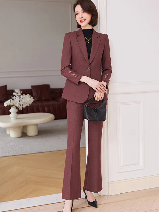 Ladies Office Work Wear Blazers Formal OL Styles Business Suits Pants and Jackets Coat Autumn Winter Professional Career women suiting