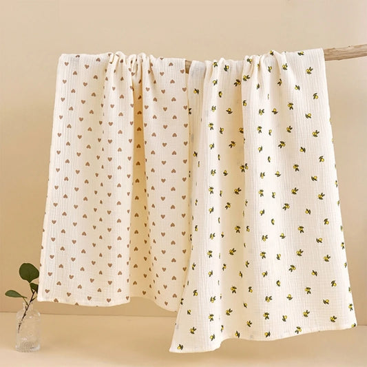 Toddler Bath Towel Gauze-Cotton Wrapping Blanket Breathable Shower Towel Crib Bedding Nursing Cover Newborns Shower Gift Bath