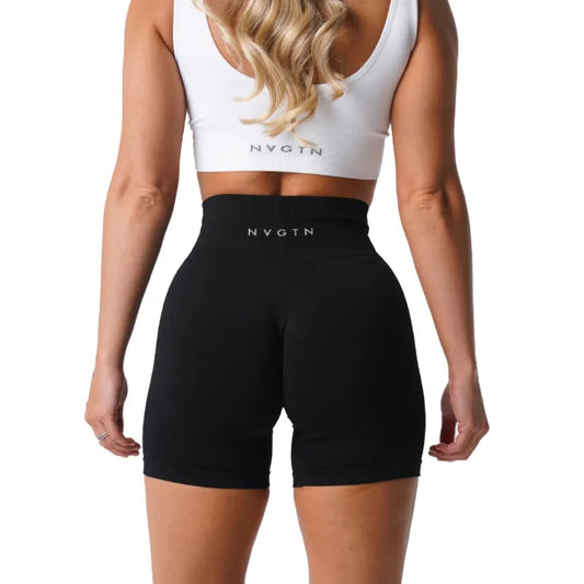 NVGTN Spandex Solid Seamless Shorts Women Soft Workout Tights Fitness Outfits Yoga Pants Gym Wear Women Short & Leggings