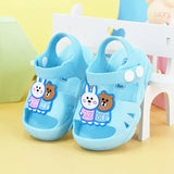 Summer Slippers Sandals Baby Cartoon Baby Flat Heels Solid Cute Slippers Children's Garden Toddler Girls Shoes