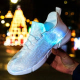 Summer Boy Luminous Glowing Sneakers  Kids LED Light Children Flashing With Light Adults USB Recharge Boys Shoes