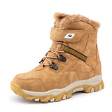 High-Quality Winter Snow Boots Platform Warm Cotton Leather Autumn Waterproof Kids Footwear Boys Shoes