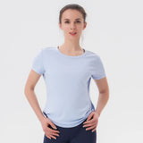 Women Short Sleeve Running T-Shirts Summer Loose Yoga Shirt Women's Clothing Sports Tops breathable Fitness Tee Women's Gym Women Tops - Women Short