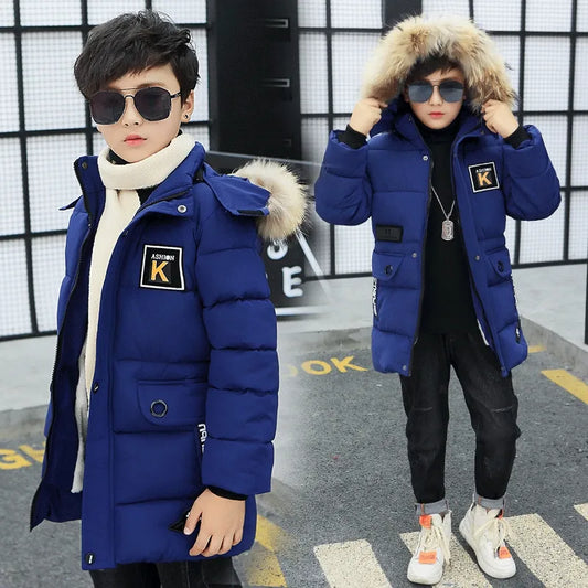 New Kid Winter Jacket A Boy Park 12 Children's Clothing 13 Baby 14 Outerwear 15 Coats 9 Thick Cotton Thickening -30 Degrees Boy Jacket - Girl Jacket