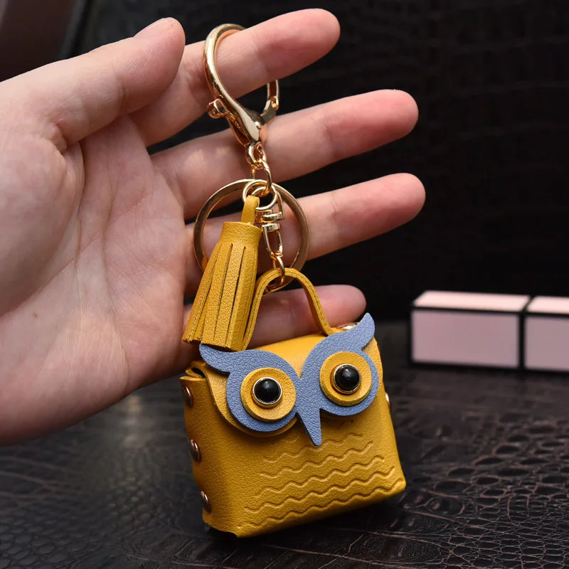 Cute Owl MINI Bag Women PU Leather Coin Fashion Jewelry Handbag Girls Coin Card Holder For Kids Purses Keychain women purse