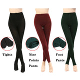 Woman Ladies Warm Leggings Fleece Lined Thick Thermal Full Foot Tight Pant Polar Pantyhose Velvet High Waist Wool Winter Women Legging