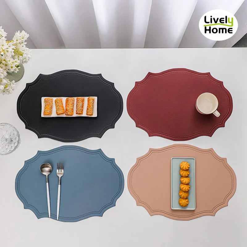 Leather Placemat Table Mat Coaster Individual Tablecloth Dish Cup Plate Tableware Pad Modern Nordic Accessories Kitchen - Smart Home - Decoration