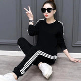 Women's Tracksuit Spring And Autumn Fashion Sports Suit Long Sleeved Tops Pants Two Piece Set Running Plus Size Clothing Women Casual