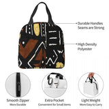 Lunch Bags for African Mud Cloth Thermal Cooler Waterproof Picnic Ancient Canvas Tote Food Storage Bags Women Contemporary