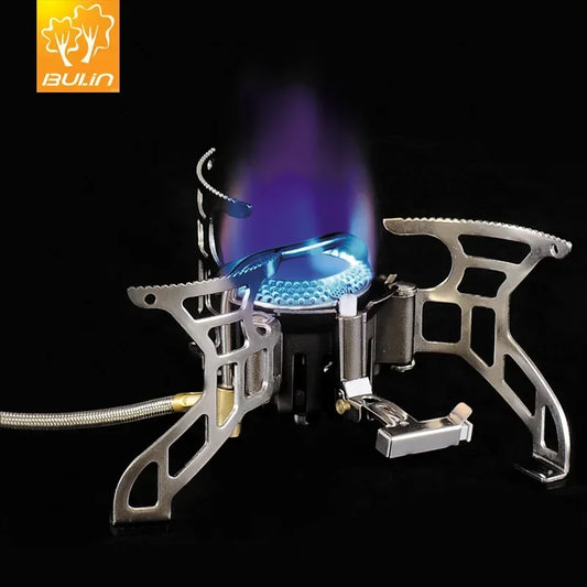 Bulin Stainless Steel Outdoor Foldable High Altitude Burnner Furnace Split Type Gas Stove for Camping Survival Hiking Picnic T4A