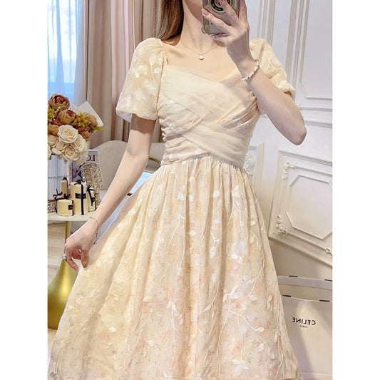 Summer new court French romantic temperament high-end niche design first love fairy dress Women Casual - Women Dress For Work