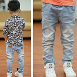 Kids Big Long Stretch Joker Spring Pencil Loolike Autumn Denim For Boys Jeans