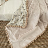 Warm Winter Baby Blanket Pompom Blush Sprigs and Blooms Minky Blanket Floral Baby Blanket Quilt Bedding Cover 90*130cm Bedding