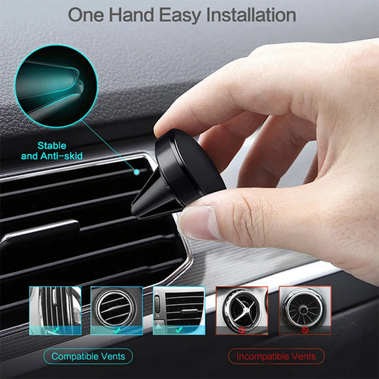 Magnetic Phone Holder in Car GPS Air Vent Mount Magnet Stand Car Mobile Phone Holder Car Interior Car Magnet Sticker Cell Accessories