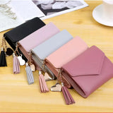 Mini Tassel Wallet Fashion Purse Female Short Mini Wallets Korean Students Lovely Purse Female Small Wallet for women purse