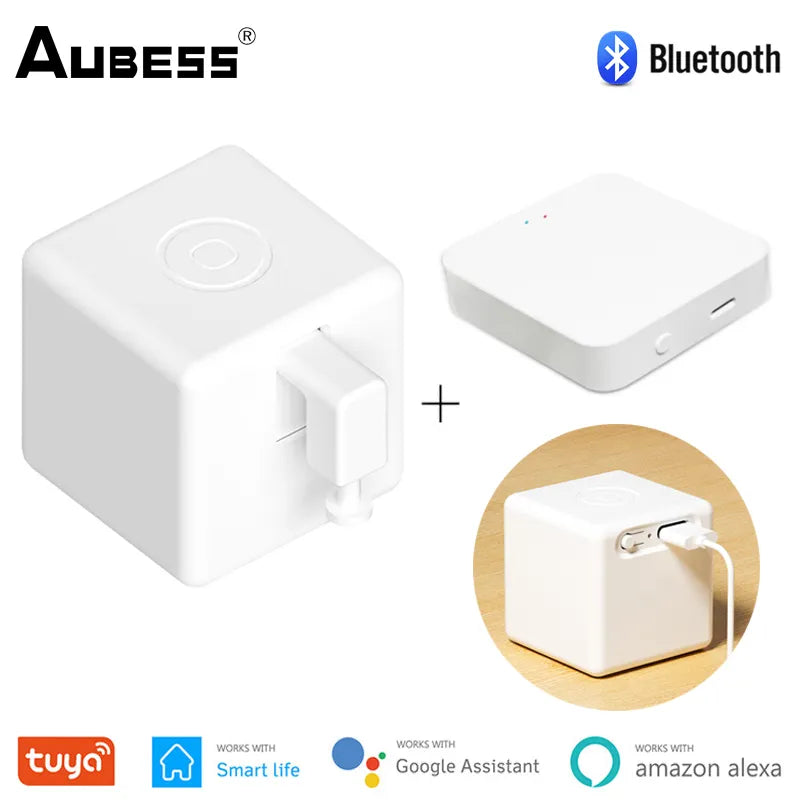 Tuya Mesh Smart Fingerbot Plus Switch Button Pusher Life Voice Control Via Alexa Google Smart Home - Wireless - Appliances