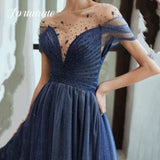 Sparkly Sweetheart Dress Woman Off The Shoulder A-Line Illusion  Tulle Graduation Formal Party Gown Homecoming Floor-Length women prom - women contemporary