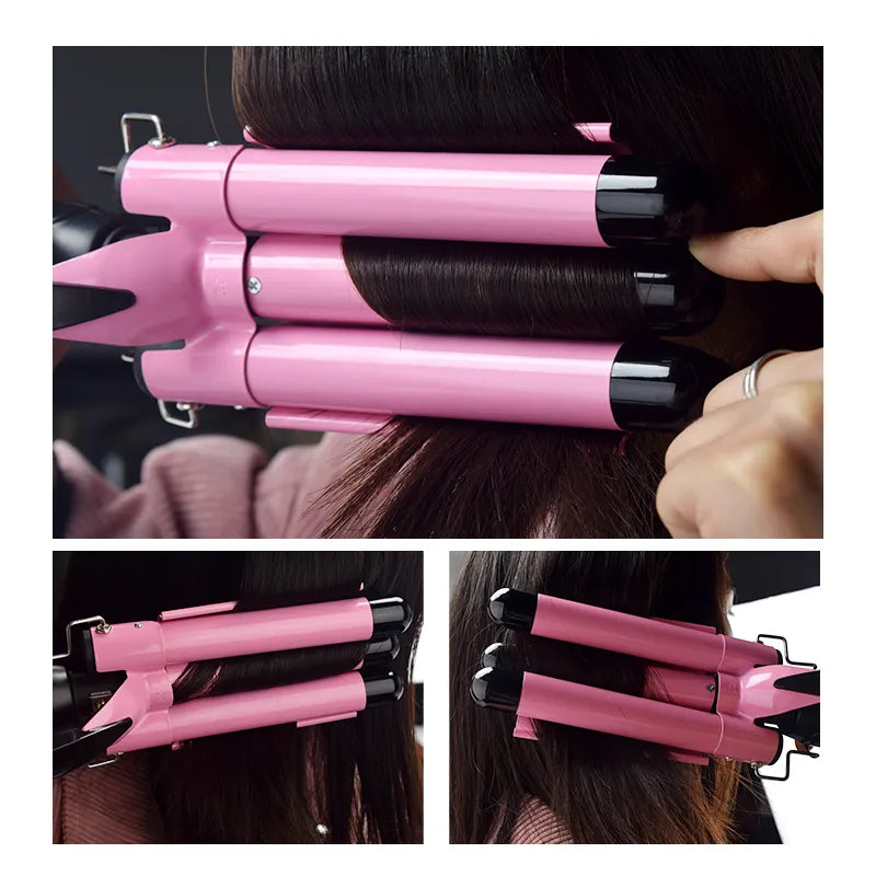 Professional Hair Curling Iron Ceramic Triple Barrel Hair Curler Irons Hair Wave Waver Styling Tools Hair Styler Wand Spa