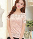 women tops Lace Shirt Blusas Femininas Blouses & Shirts New Fashion Short sleeve Women Blouse plus size Women Clothing 5XL