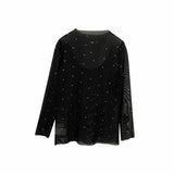 Summer Bottoming Shirt Baby Western Style Children's Korean-Style Lace Sequined Sun Protection T-shirt Girl Tops