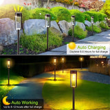 Solar Pathway Lights Outdoor Solar Pathway Lamp Waterproof Landscape Lights Walkway Driveway Patio Lawn Patio Garden