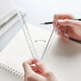 MOHAMM 1pc Folding Acrylic Ruler - Perfect for School and Office Supplies