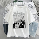 T-shirt Manga Japanese Anime Jujutsu Kaisen T-Shirt Men Gojo Satoru Yuji Itadori Graphic Tees Cool Unisex T-shirt Male 90s women short - women tops