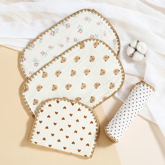Burping Cotton Newborn Cloud Pillow Cute Clap Towel Shoulder Pad Reusable Absorbent Infant Stuff Bibs girl cloth - Baby Girls