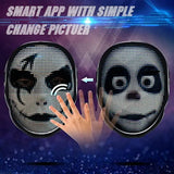 Bluetooth APP Control Smart LED Face Masks Programmable Change Face DIY Photos For Party Display LED Light Mask For Halloween - Beauty Accessory - Women Accessory