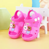 Summer Slippers Sandals Baby Cartoon Baby Flat Heels Solid Cute Slippers Children's Garden Toddler Girls Shoes