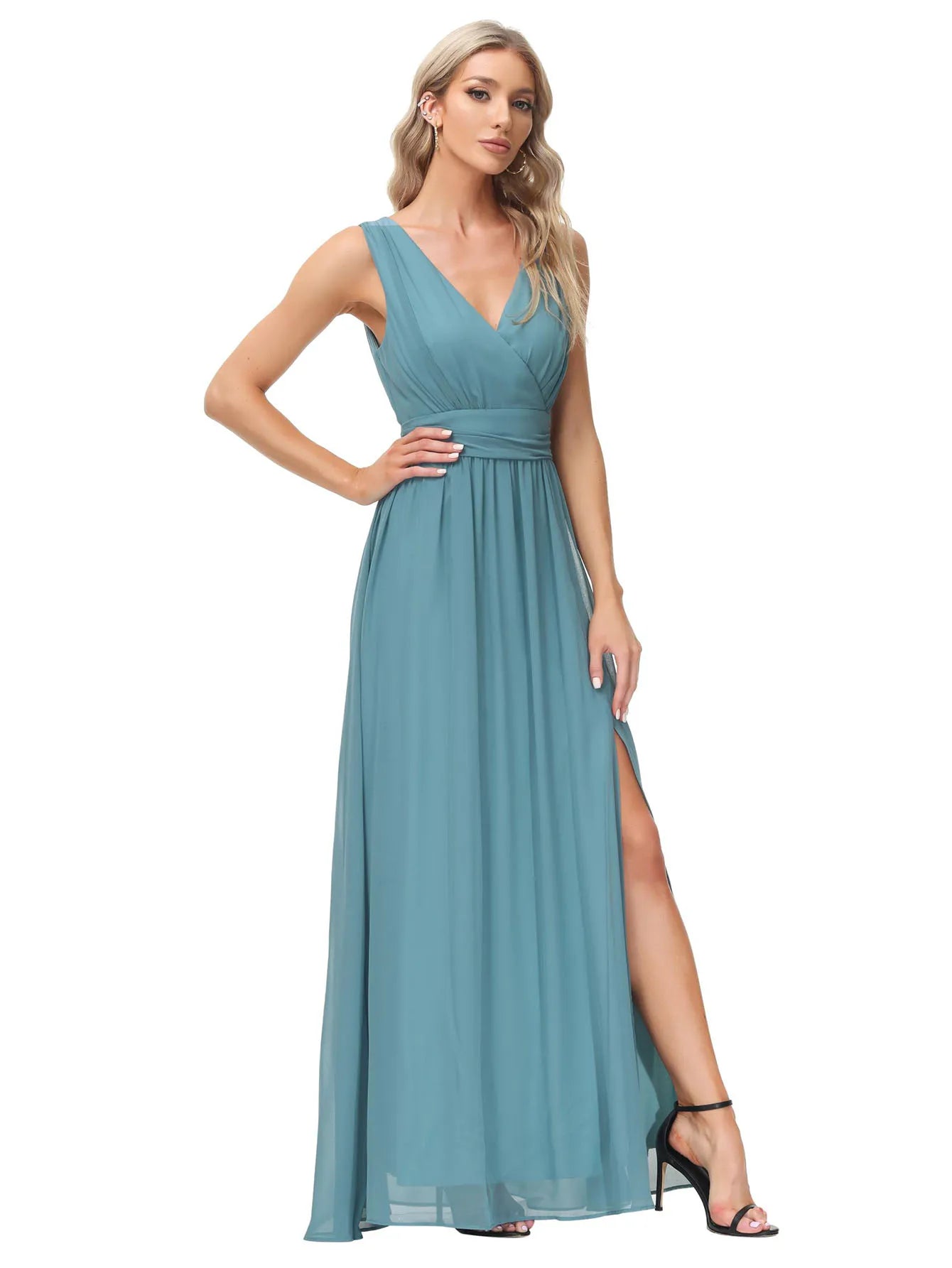 Sexy Backless Chiffon Maxi Summer Dress Woman Elegant Evening Dresses Woman Bodycon Birthday Party Dress Vestidos HL women prom - women contemporary