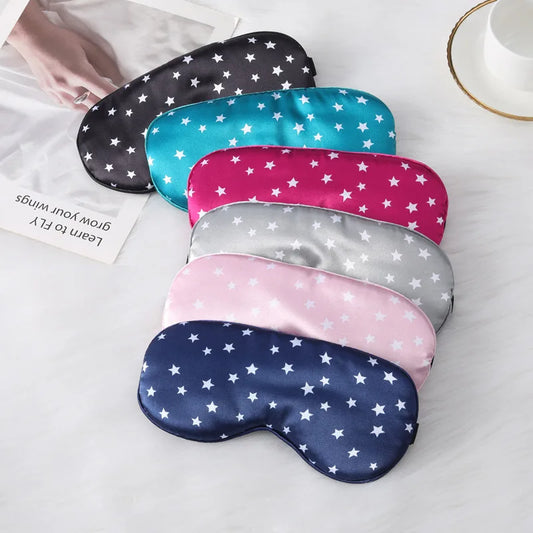 Adjustable Silk Star Spot Sleep Mask Lunch Break Travel Home Sleep Aid Eyeshade Men And Women Sleeping Eye Mask Eye Shade Cover women sleep