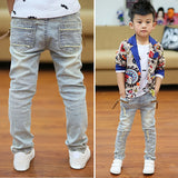 Kids Skinny Classic Denim Trend Long Bottoms Funky Boys Jeans