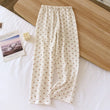 Women's Cotton Crepe Pajama Pants Loose Fit Elastic Waist Sleep Bottoms Breathable & Comfortable Home Lounge Wear