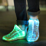 Summer Boy Luminous Glowing Sneakers  Kids LED Light Children Flashing With Light Adults USB Recharge Boys Shoes