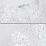 Women's Clothing Ladies White Lace Blouse Summer Cardigan Black White Crochet Sexy Female Blouses Blusas 883F Women Tops - Women Casual