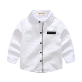 top and top Fashion New Boys Gentleman Clothing Sets Long Sleeve White Shirts+Vest+Pants Kids Boy Formal Suit for Wedding Party Boys Shirt - Boys Clothing